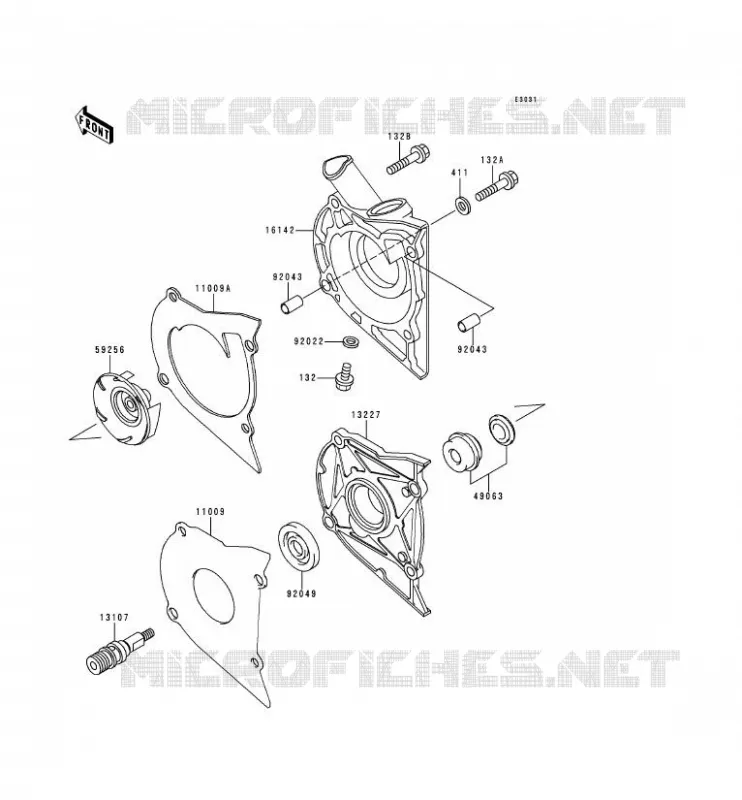 WATER PUMP Kawasaki MOTOS 500 1999 KLE500  KLE500-A9