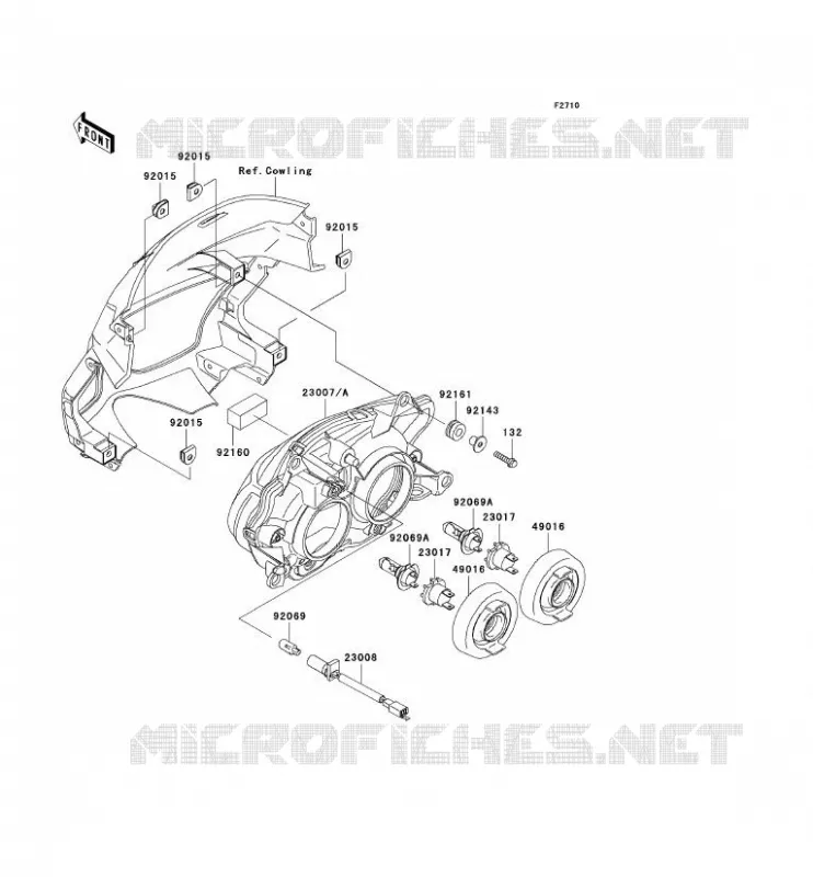 LENS(S) Kawasaki MOTOS 500 2005 KLE500  KLE500-B1P