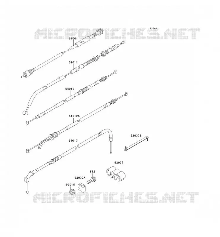CABLES Kawasaki MOTOS 500 2006 KLE500  KLE500B6F