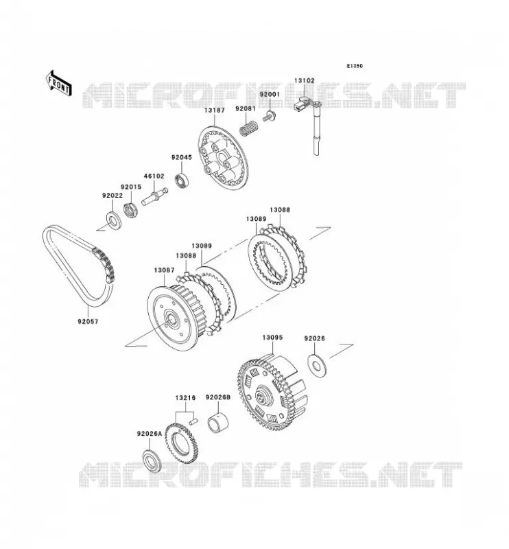 CLUTCH Kawasaki MOTOS 500 2006 KLE500  KLE500B6F
