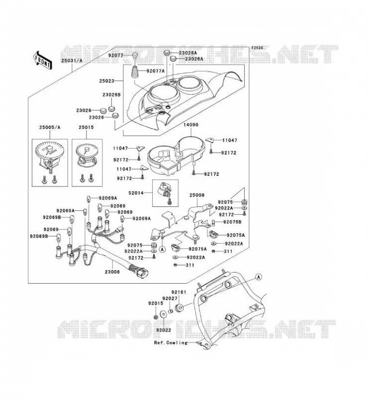 METERS Kawasaki MOTOS 500 2006 KLE500  KLE500B6F