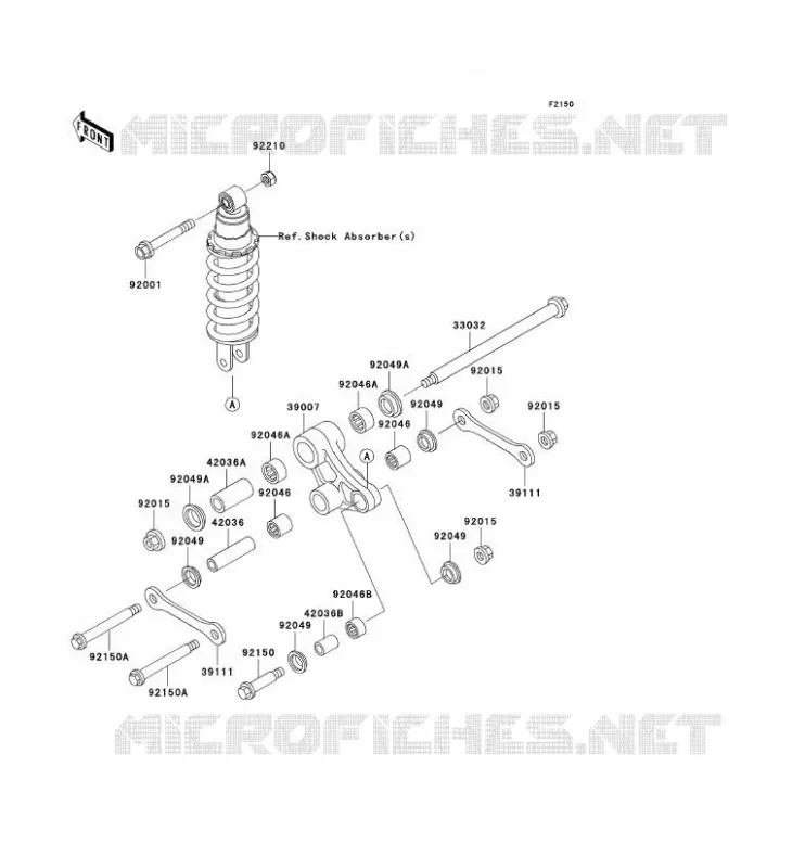 SUSPENSION Kawasaki MOTOS 500 2006 KLE500  KLE500B6F