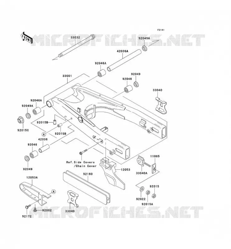 SWINGARM Kawasaki MOTOS 500 2006 KLE500  KLE500B6F