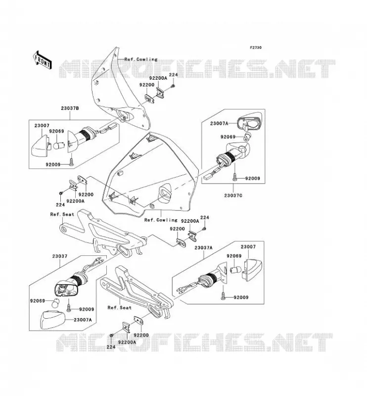 INDICATORS Kawasaki MOTOS 500 2006 KLE500  KLE500B6F