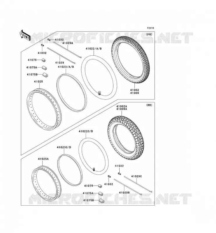 TIRES Kawasaki MOTOS 500 2006 KLE500  KLE500B6F