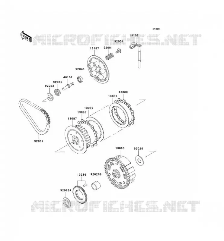 CLUTCH Kawasaki MOTOS 500 2007 KLE500  KLE500B7F
