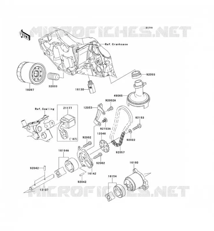 OIL PUMP Kawasaki MOTOS 650 2007 VERSYS 650  KLE650A7F