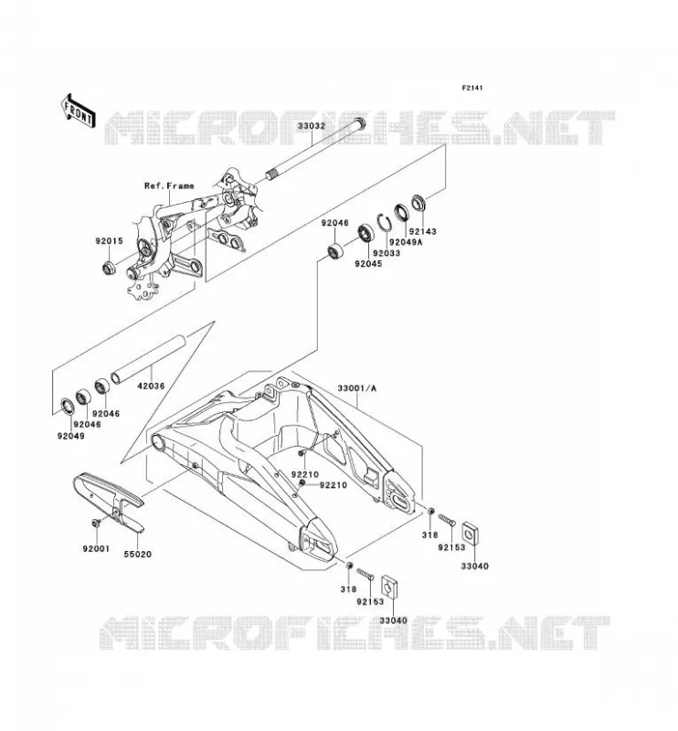 SWINGARM Kawasaki MOTOS 650 2007 VERSYS 650  KLE650A7F