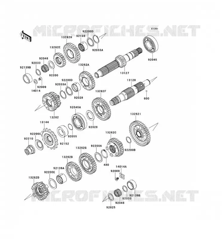 TRANSMISSION Kawasaki MOTOS 650 2007 VERSYS 650  KLE650A7F
