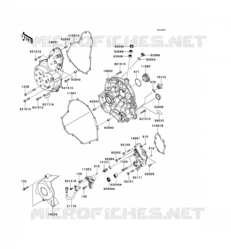 ENGINE COVERS Kawasaki MOTOS 650 2007 VERSYS 650  KLE650A7F