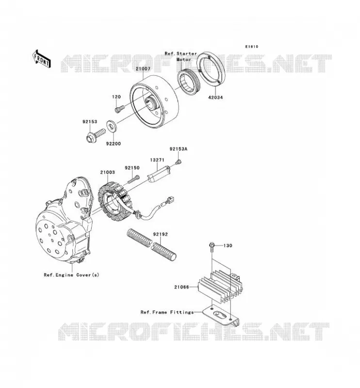 GENERATOR Kawasaki MOTOS 650 2008 VERSYS 650  KLE650A8F