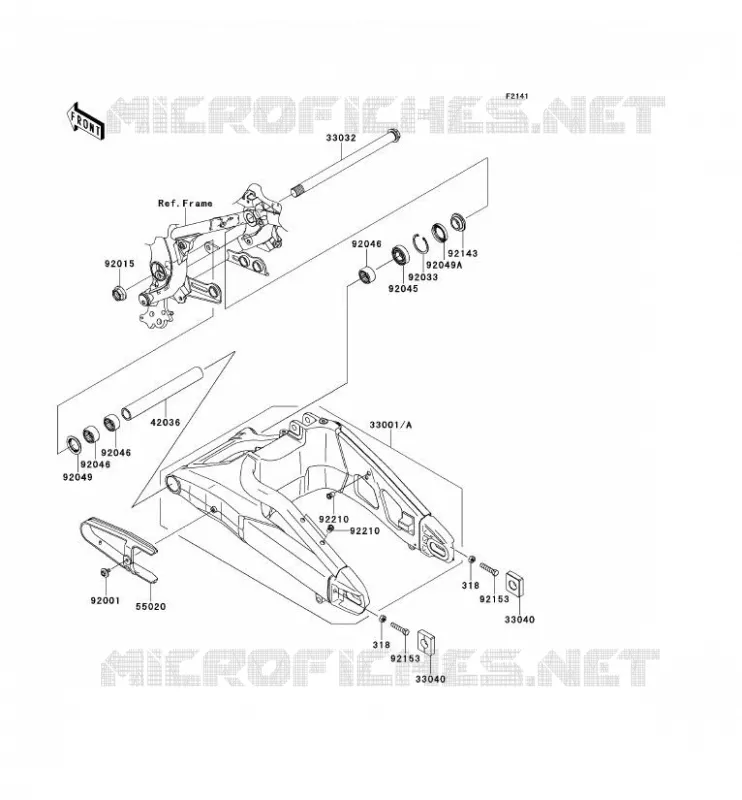 SWINGARM Kawasaki MOTOS 650 2008 VERSYS 650  KLE650A8F