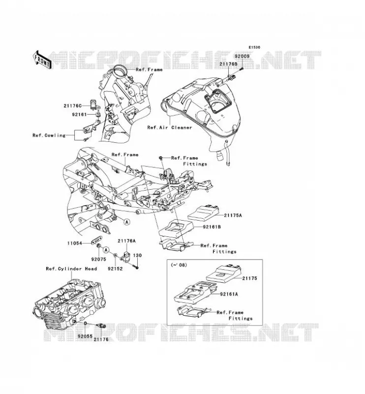 FUEL INJECTION Kawasaki MOTOS 650 2008 VERSYS 650  KLE650A8F