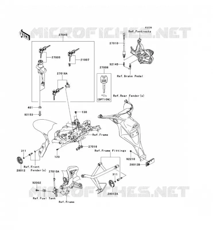 SWITCH Kawasaki MOTOS 650 2008 VERSYS 650  KLE650A8F