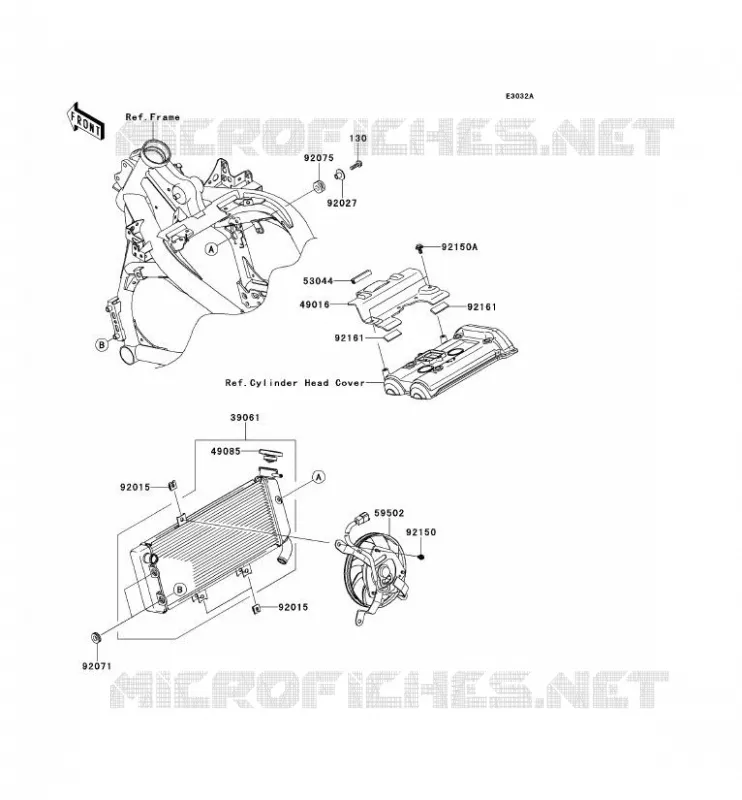 RADIATOR Kawasaki MOTOS 650 2009 VERSYS 650  KLE650A9F