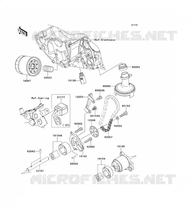 OIL PUMP Kawasaki MOTOS 650 2009 VERSYS 650  KLE650A9F