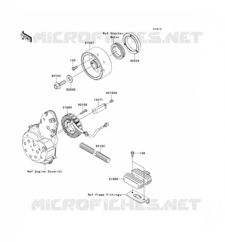 GENERATOR Kawasaki MOTOS 650 2009 VERSYS 650  KLE650A9F