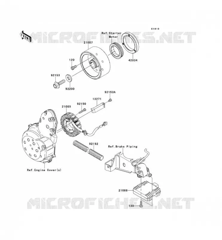 GENERATOR Kawasaki MOTOS 650 2007 VERSYS 650  KLE650B7F