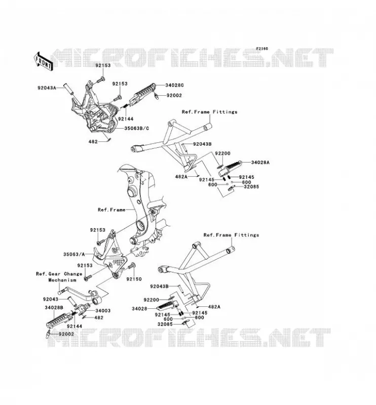 FOOTREST Kawasaki MOTOS 650 2007 VERSYS 650  KLE650B7F