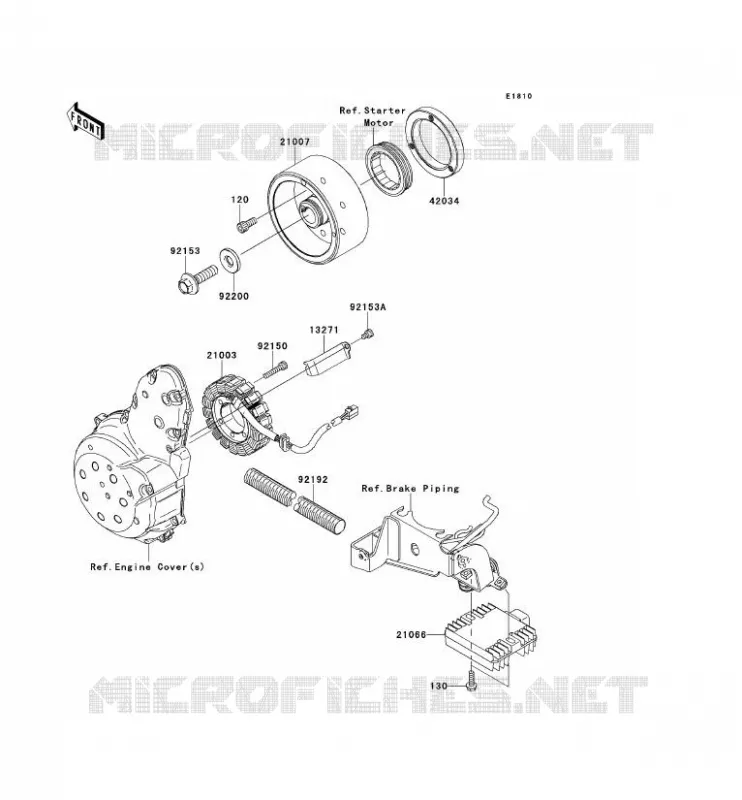 GENERATOR Kawasaki MOTOS 650 2007 VERSYS 650  KLE650B7F