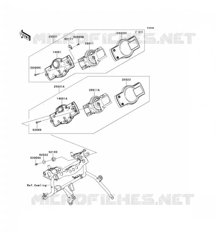 METERS Kawasaki MOTOS 650 2007 VERSYS 650  KLE650B7F