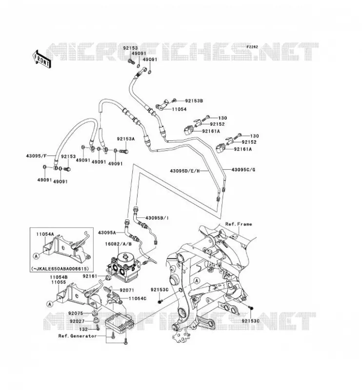 BRAKE PIPE Kawasaki MOTOS 650 2008 VERSYS 650  KLE650B8F