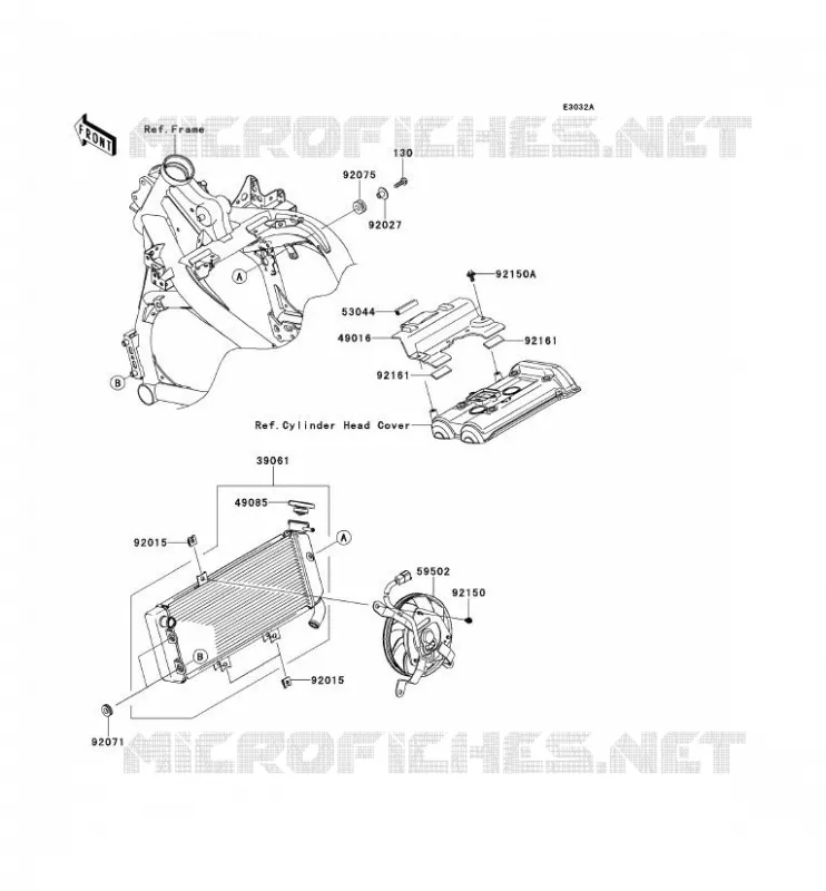 RADIATOR Kawasaki MOTOS 650 2009 VERSYS 650  KLE650B9F
