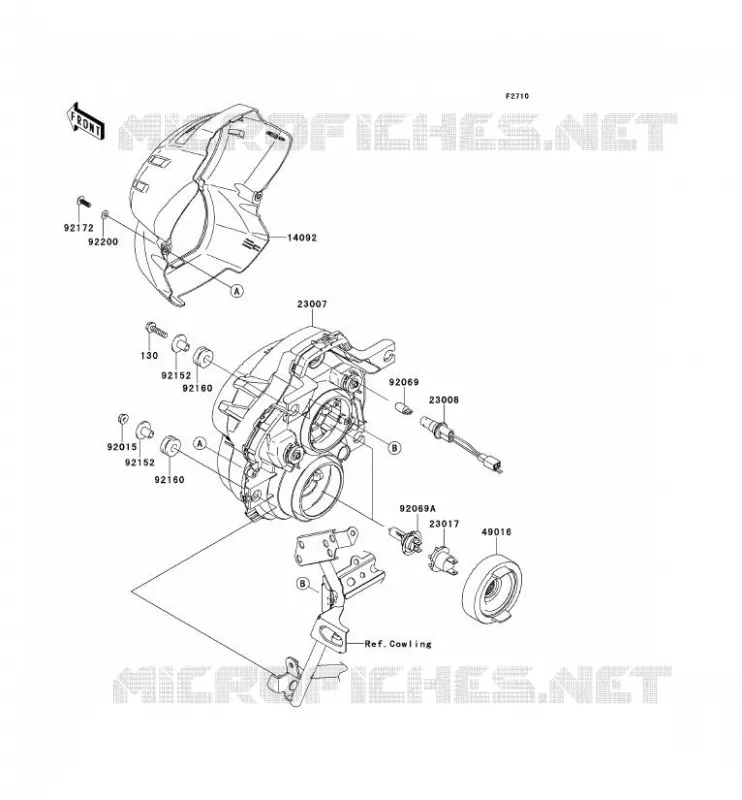 LENS(S) Kawasaki MOTOS 650 2010 VERSYS 650  KLE650CAF