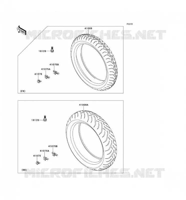 TIRES Kawasaki MOTOS 650 2010 VERSYS 650  KLE650CAF