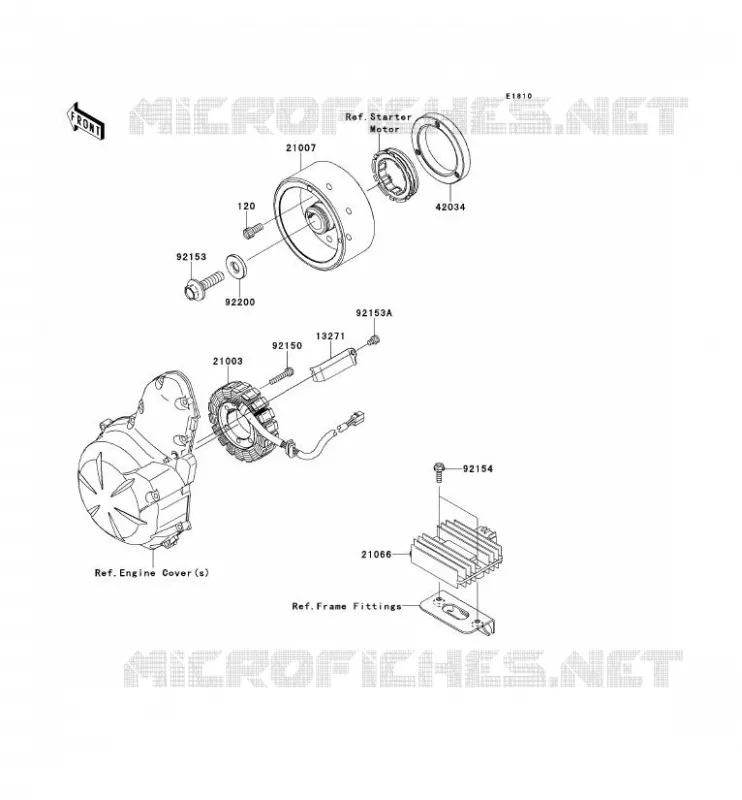 GENERATOR Kawasaki MOTOS 650 2011 VERSYS 650  KLE650CBF