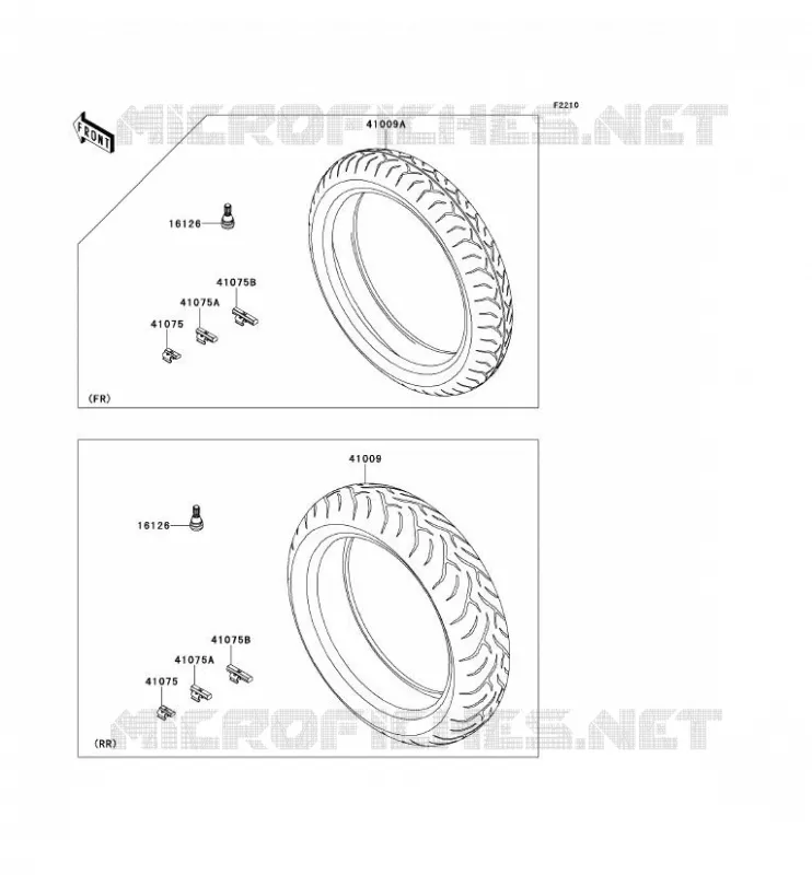 WHEELS - TIRES Kawasaki MOTOS 650 2011 VERSYS 650  KLE650CBF