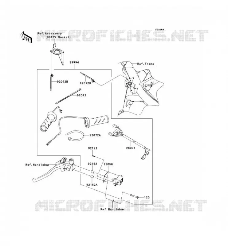 ACCESSORY (POIGNEES CHAUFFANTES) Kawasaki MOTOS 650 2012 VERSYS 650  KLE650CCF