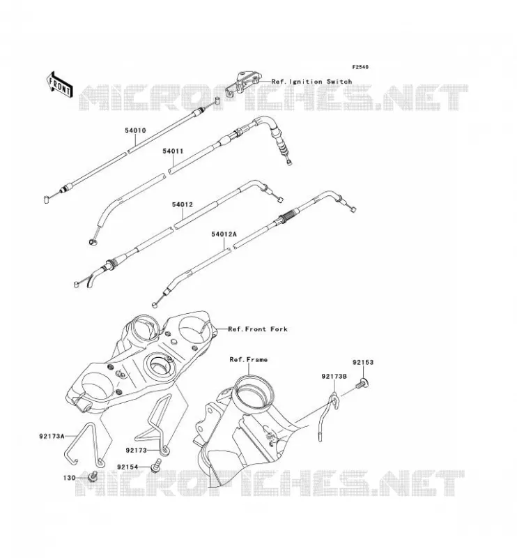 CABLES Kawasaki MOTOS 650 2012 VERSYS 650  KLE650CCF