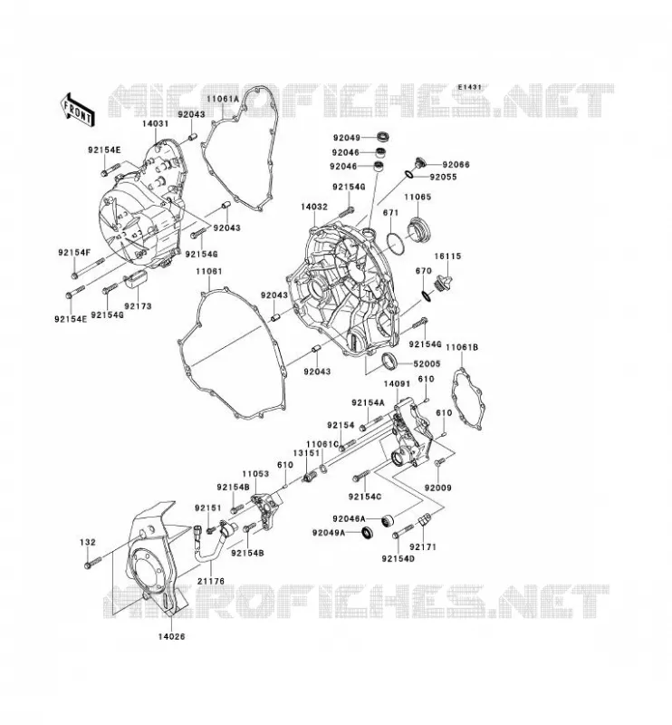 ENGINE COVERS Kawasaki MOTOS 650 2012 VERSYS 650  KLE650CCF