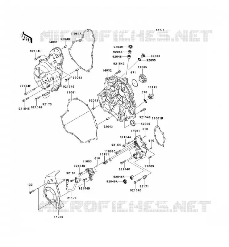 ENGINE COVERS Kawasaki MOTOS 650 2012 VERSYS 650  KLE650CCF