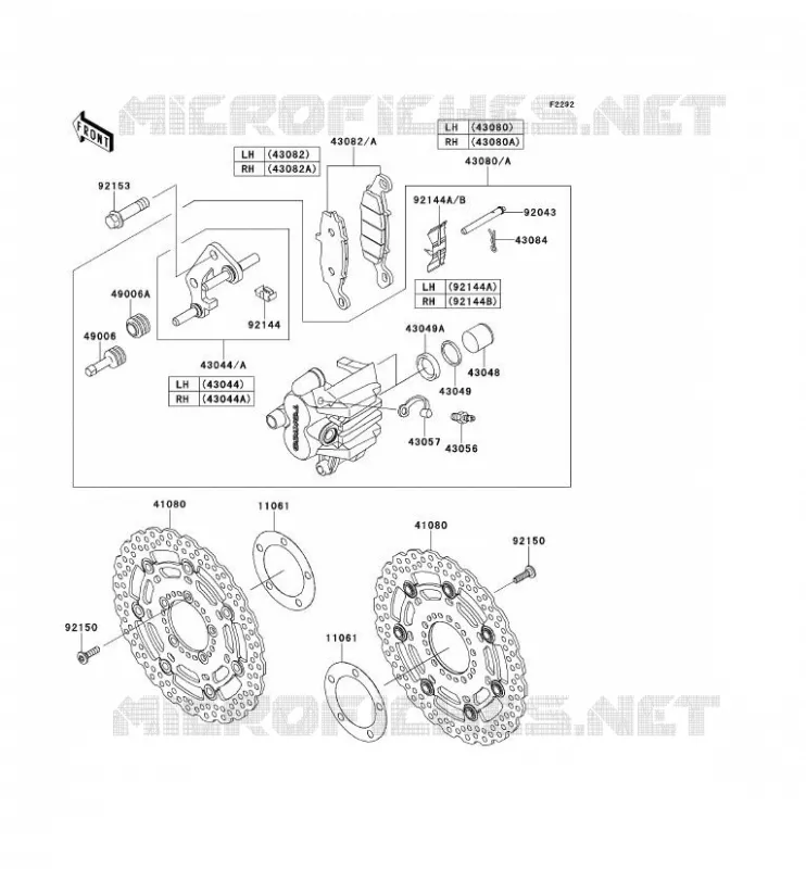 FRONT BRAKE Kawasaki MOTOS 650 2012 VERSYS 650  KLE650CCF