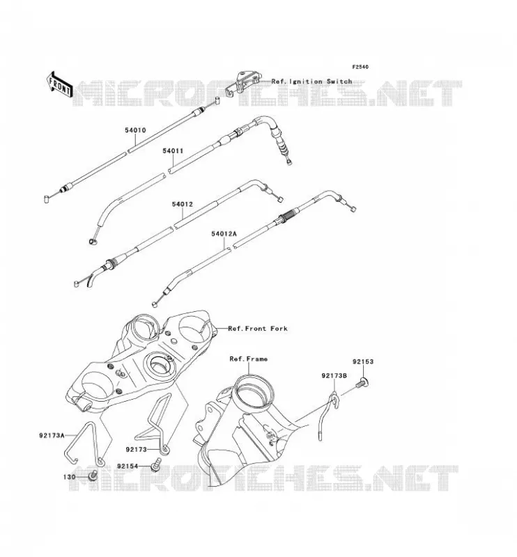CABLES Kawasaki MOTOS 650 2013 VERSYS 650  KLE650CDF