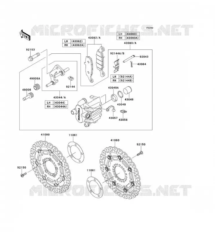 FRONT BRAKE Kawasaki MOTOS 650 2013 VERSYS 650  KLE650CDF
