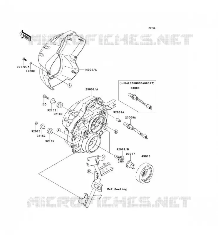 LENS(S) Kawasaki MOTOS 650 2013 VERSYS 650  KLE650CDF