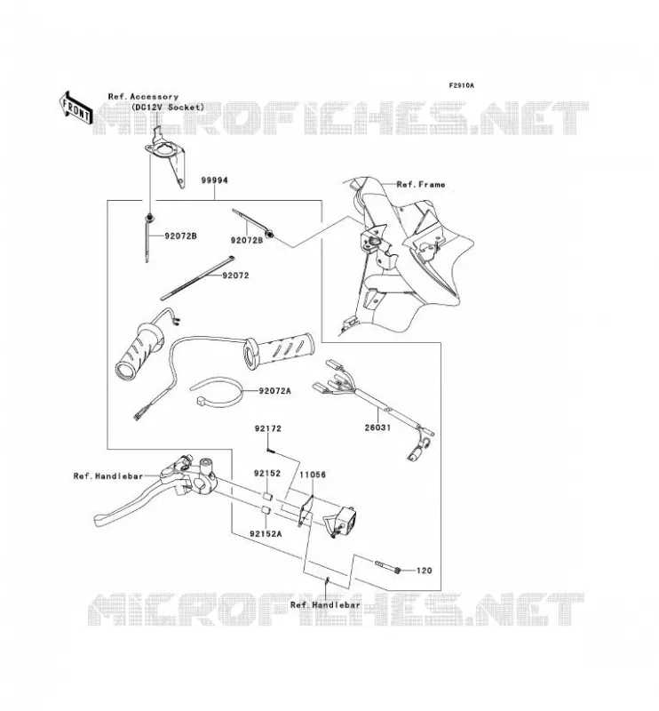 ACCESSORY (POIGNEES CHAUFFANTES) Kawasaki MOTOS 650 2013 VERSYS 650  KLE650CDF