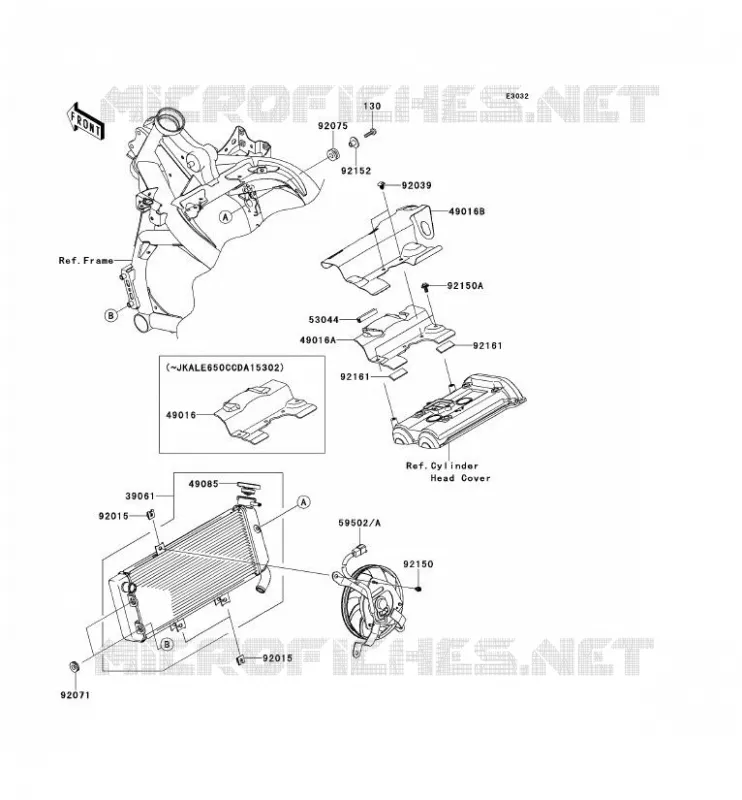 RADIATOR Kawasaki MOTOS 650 2014 VERSYS 650  KLE650CEF