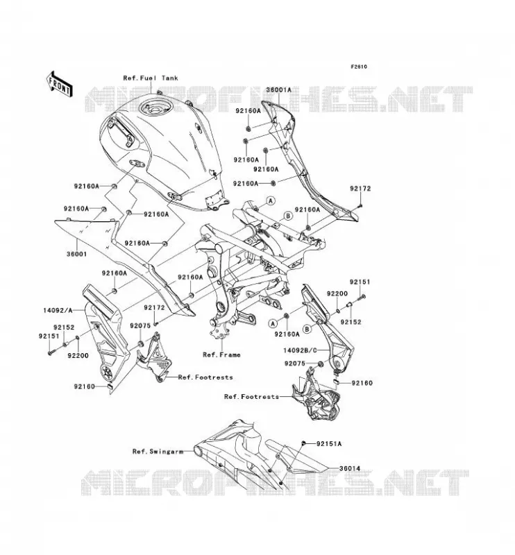 SIDE COVERS - CHAIN COVER Kawasaki MOTOS 650 2014 VERSYS 650  KLE650CEF