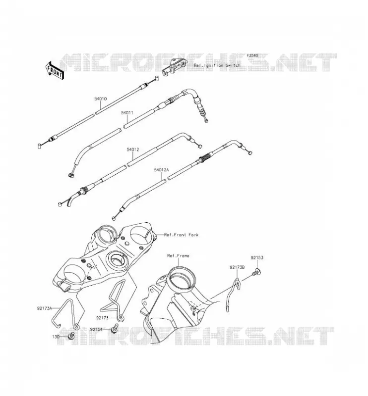CABLES Kawasaki MOTOS 650 2014 VERSYS 650  KLE650CEFK