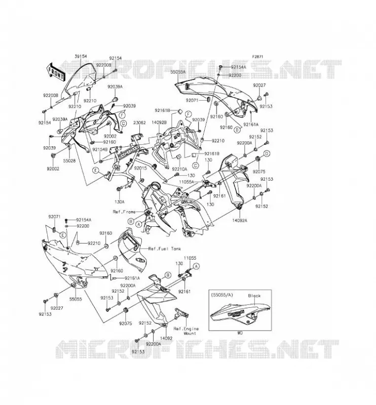 COWLING Kawasaki MOTOS 650 2014 VERSYS 650  KLE650CEFK