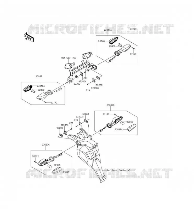 INDICATORS Kawasaki MOTOS 650 2014 VERSYS 650  KLE650CEFK