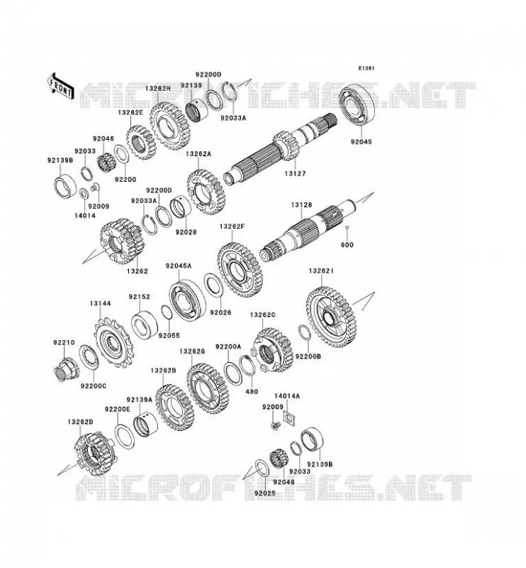TRANSMISSION Kawasaki MOTOS 650 2010 VERSYS 650 ABS  KLE650DAF