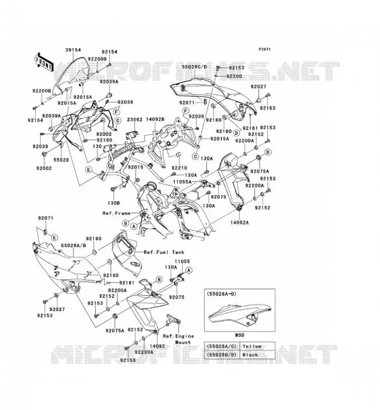 COWLING Kawasaki MOTOS 650 2010 VERSYS 650 ABS  KLE650DAF