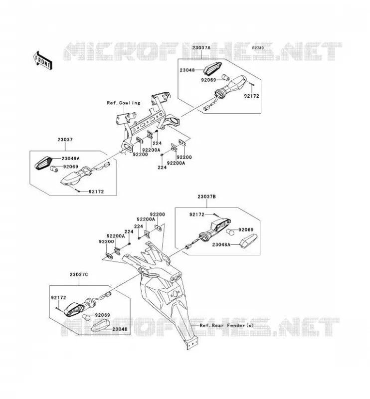 INDICATORS Kawasaki MOTOS 650 2011 VERSYS 650 ABS  KLE650DBF
