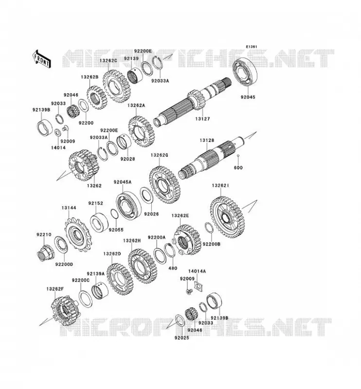 TRANSMISSION Kawasaki MOTOS 650 2011 VERSYS 650 ABS  KLE650DBF