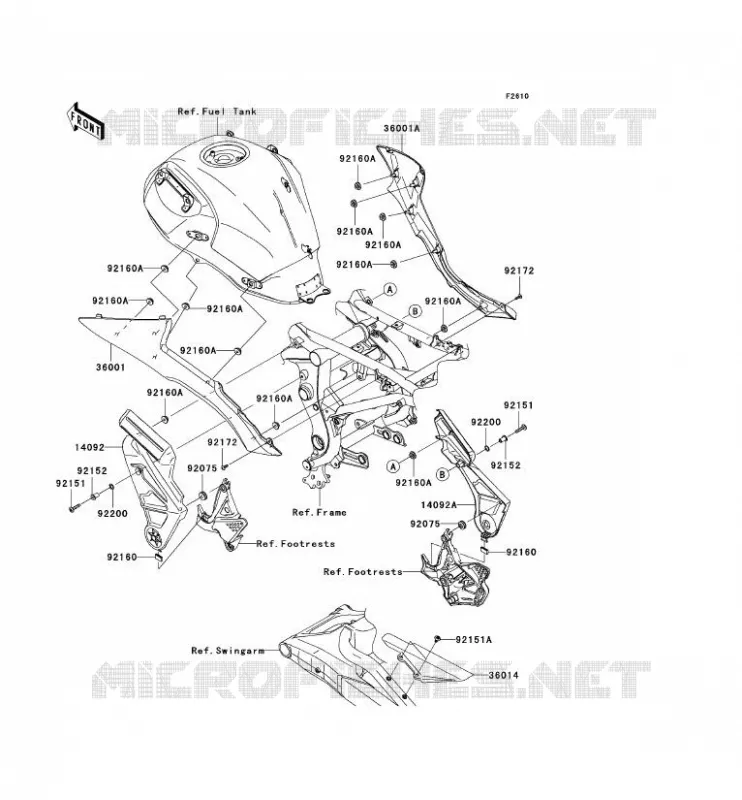 SIDE COVERS - CHAIN COVER Kawasaki MOTOS 650 2011 VERSYS 650 ABS  KLE650DBF